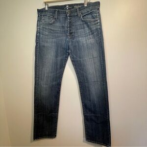 7 For All Mankind Dark Wash Straight Jeans